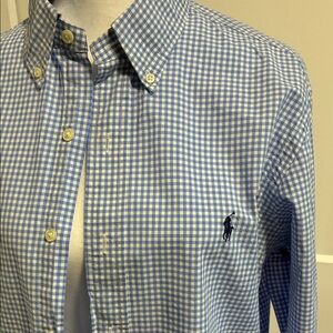 Men’s Polo Ralph Lauren Light Blue Gingham Shirt